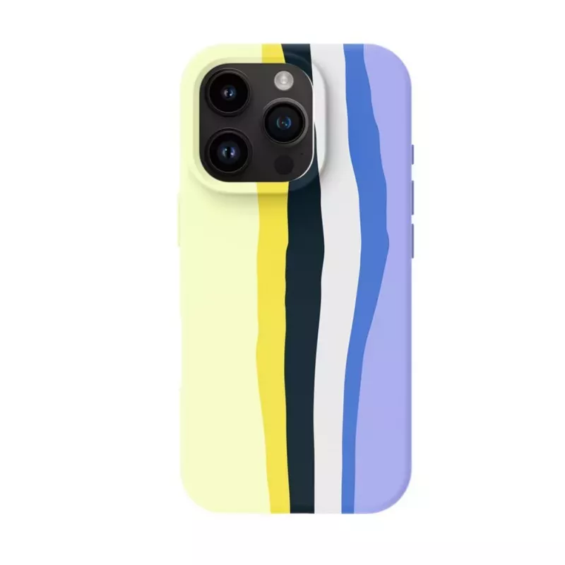 Evelatus Apple iPhone 16 Pro Max Funda de silicona multicolor con MagSafe Ceramic White