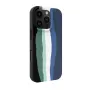 Evelatus Apple iPhone 16 Pro Funda de silicona multicolor con MagSafe Aqua Blue