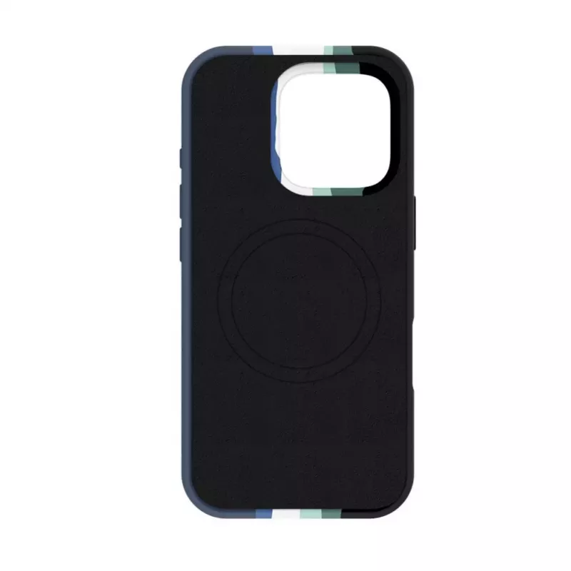 Evelatus Apple iPhone 16 Pro Max Funda de silicona multicolor con MagSafe Aura Blue
