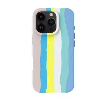 Evelatus Apple iPhone 16 Pro Max Funda de silicona multicolor con MagSafe Beige Cream