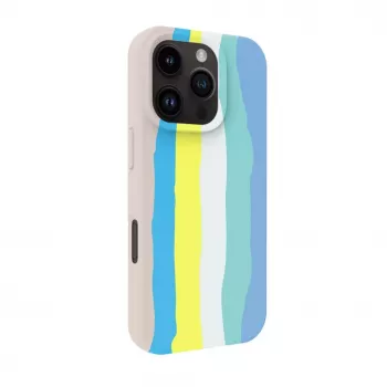 Evelatus Apple iPhone 16 Pro Max Funda de silicona multicolor con MagSafe Beige Cream
