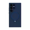 Evelatus Samsung S24 Ultra Premium Magsafe con soporte Funda de silicona Soft Touch Azul oscuro