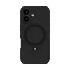 Evelatus Apple iPhone 16 Funda de silicona Soft Touch con soporte y MagSafe Negro