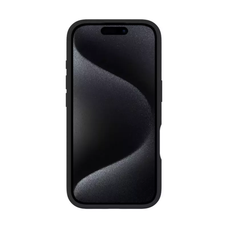 Evelatus Apple iPhone 16 Funda de silicona Soft Touch con soporte y MagSafe Negro