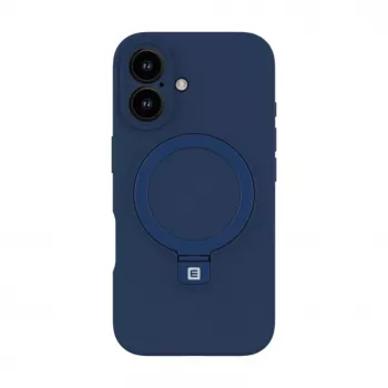 Evelatus Apple iPhone 16 Premium MagSafe con soporte Funda de silicona Soft Touch Azul oscuro