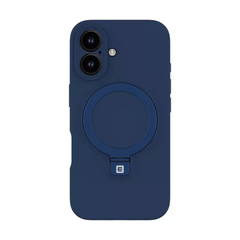 Evelatus Apple iPhone 16 Premium MagSafe con soporte Funda de silicona Soft Touch Azul oscuro