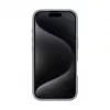 Evelatus Apple iPhone 16 Funda de silicona Soft Touch con soporte y MagSafe Plata