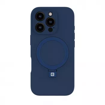 Evelatus Apple iPhone 16 Pro Premium Magsafe con soporte Funda de silicona Soft Touch Azul oscuro