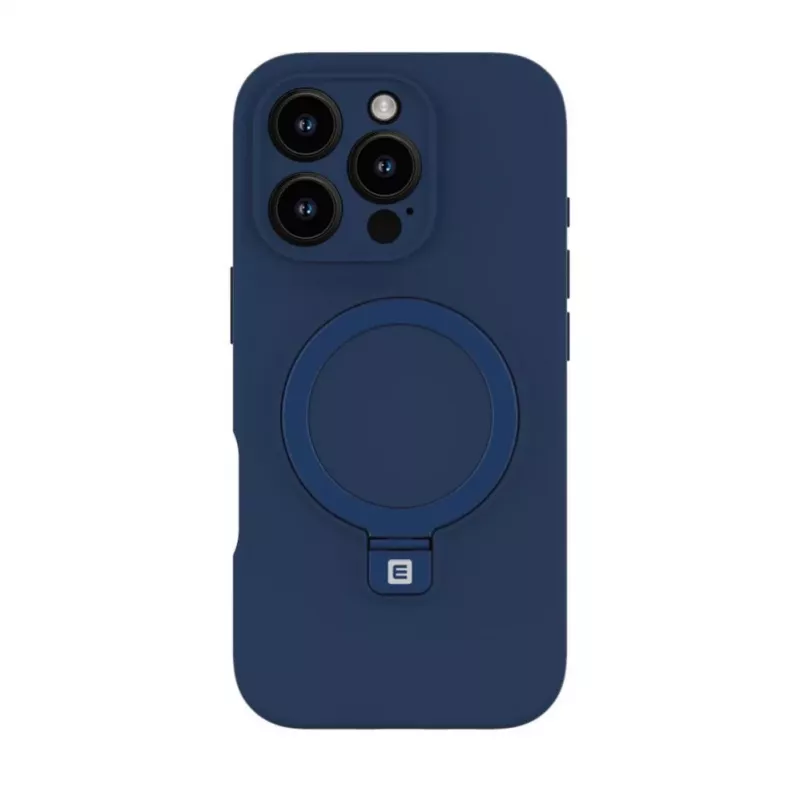 Evelatus Apple iPhone 16 Pro Max Premium MagSafe con soporte Funda de silicona Soft Touch Azul oscuro