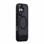 Evelatus Apple iPhone 16 Funda con soporte y MagSafe con recubrimiento de goma Negro