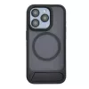Evelatus Apple iPhone 16 Pro Max Funda con soporte y MagSafe con recubrimiento de goma Negro
