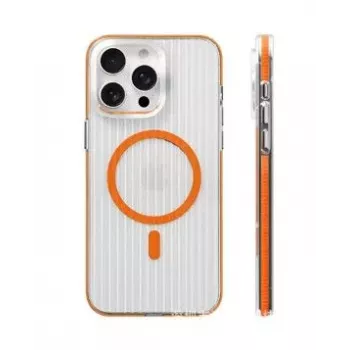 Evelatus Apple iPhone 16 Suitcase MagSafe Funda Transparente Naranja