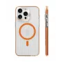 Evelatus Apple iPhone 16 Pro Max Suitcase MagSafe Funda Transparente Naranja