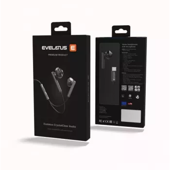 Evelatus Crystal Clear Audio Auriculares con Type-C con Micrófono CCA-TC-BL Negro