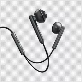 Evelatus Crystal Clear Audio Auriculares con Jack de 3,5 mm y Micrófono CCA-3.5BL Negro