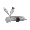 Evelatus Cable USB-A a USB-C 2M Carcasa de Aluminio Trenzado Blanco