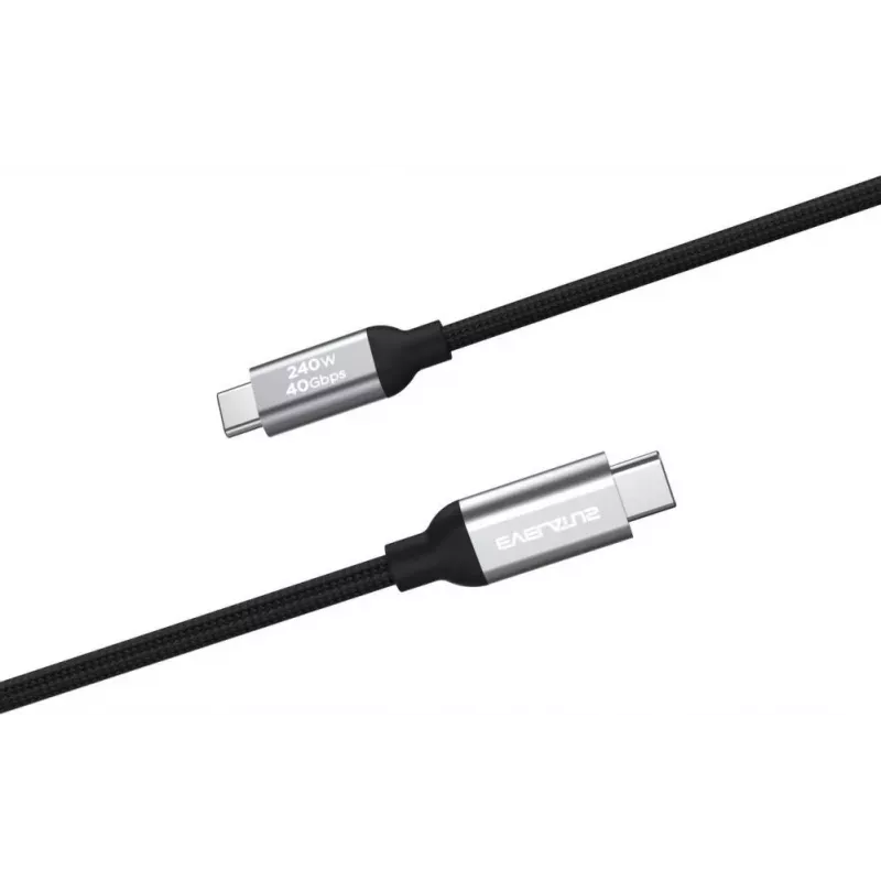 Evelatus Cable Flex Pro USB 2.0 Type-C a Type-C 1,2M 240W 5A Negro