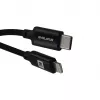 Evelatus Cable Enrollable AutoSpring USB-A a Lightning 1,2M Negro