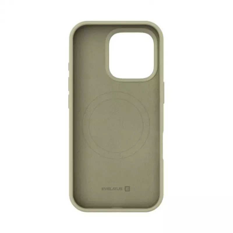 Evelatus Funda de Silicona Soft Touch con MagSafe Premium Natural Titanium Apple iPhone 16 Pro Max