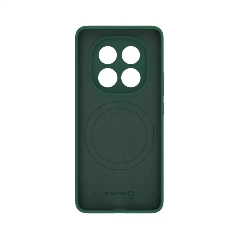 Evelatus Funda de silicona Soft Touch magnética Premium para Xiaomi Redmi Note 14 Pro 4G/Poco X7 verde