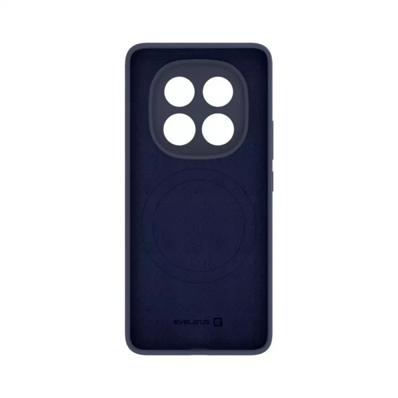 Evelatus Funda de silicona Soft Touch magnética Premium para Xiaomi Redmi Note 14 Pro Plus azul oscuro