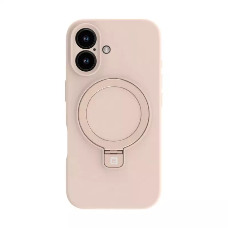 Evelatus Funda de silicona Soft Touch Premium con MagSafe y soporte para Apple iPhone 16 Pink Sand