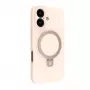 Evelatus Funda de silicona Soft Touch Premium con MagSafe y soporte para Apple iPhone 16 Pink Sand