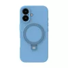Evelatus Funda de silicona Soft Touch Premium con MagSafe y soporte para Apple iPhone 16 azul
