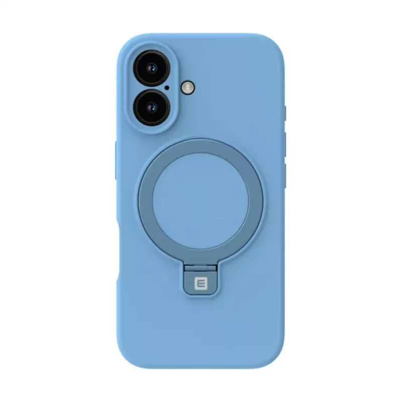 Evelatus Funda de silicona Soft Touch Premium con MagSafe y soporte para Apple iPhone 16 azul