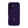 Evelatus Funda de silicona Soft Touch Premium con MagSafe y soporte para Apple iPhone 16 morada