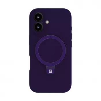 Evelatus Funda de silicona Soft Touch Premium con MagSafe y soporte para Apple iPhone 16 morada