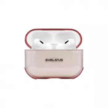 Evelatus Funda protectora de TPU para Apple AirPods Pro rosa transparente