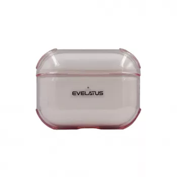 Evelatus Funda protectora de TPU para Apple AirPods Pro rosa transparente