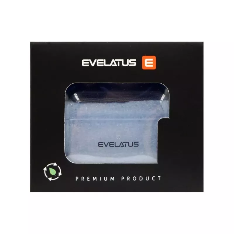 Evelatus Funda protectora de TPU para Apple AirPods Pro azul transparente