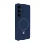 Evelatus Funda de silicona Soft Touch con imán y soporte para Samsung Galaxy S25 azul medianoche
