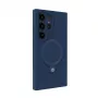 Evelatus Funda de silicona Soft Touch con imán y soporte para Samsung Galaxy S25 Ultra azul medianoche