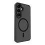Evelatus Funda híbrida con imán PC+TPU para Samsung Galaxy S25 negra