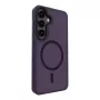 Evelatus Funda híbrida con imán PC+TPU para Samsung Galaxy S25 morada