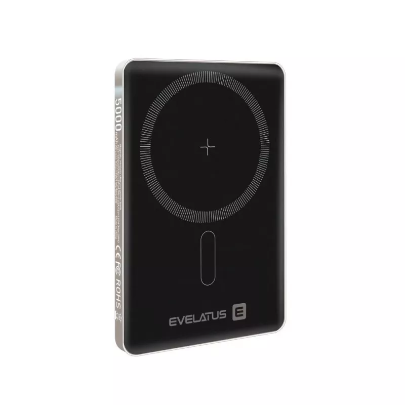 Evelatus Batería Externa PD20W 5000mAh MagLink Elite con Carga Inalámbrica Gris