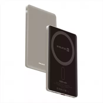 Evelatus Batería Externa PD20W 5000mAh MagLink Elite con Carga Inalámbrica Gris
