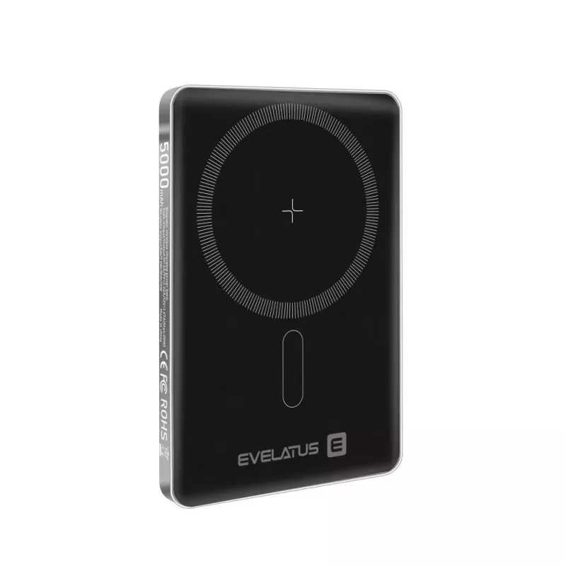 Evelatus Batería Externa PD20W 5000mAh MagLink Elite con Carga Inalámbrica Plata