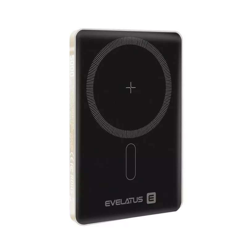 Evelatus Batería Externa PD20W 5000mAh MagLink Elite con Carga Inalámbrica Oro