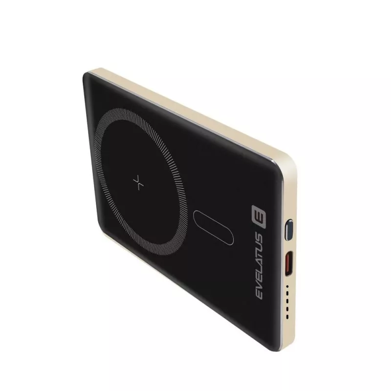 Evelatus Batería Externa PD20W 5000mAh MagLink Elite con Carga Inalámbrica Oro