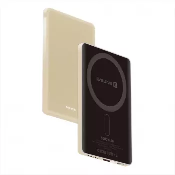 Evelatus Batería Externa PD20W 5000mAh MagLink Elite con Carga Inalámbrica Oro