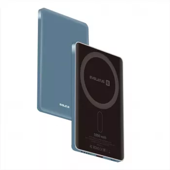 Evelatus Batería Externa PD20W 5000mAh MagLink Elite con Carga Inalámbrica EVEP02PBMEB Azul