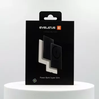 Evelatus Batería Externa 3000mAh Super Slim con Carga Inalámbrica EVEP03PBSSW Blanco