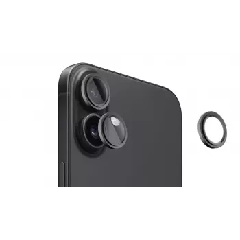 Evelatus Protector de Lente de Cámara Armor Negro para Apple iPhone 16 / 16 Plus