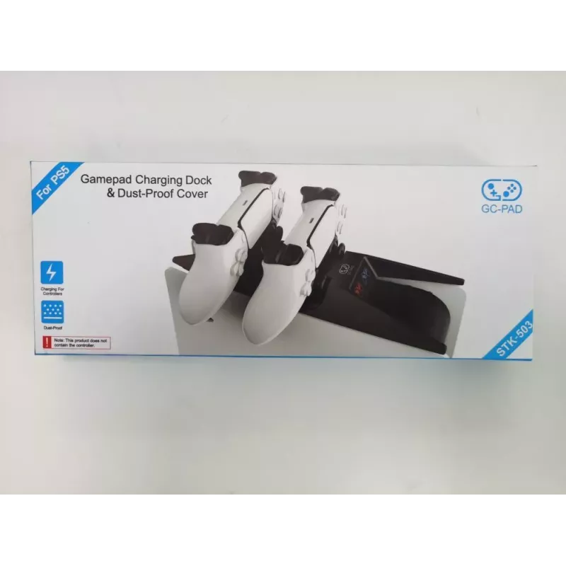 iLike P-5 Dual & Fast Controller Charging Station para Sony PlayStation 5 PS5 negro