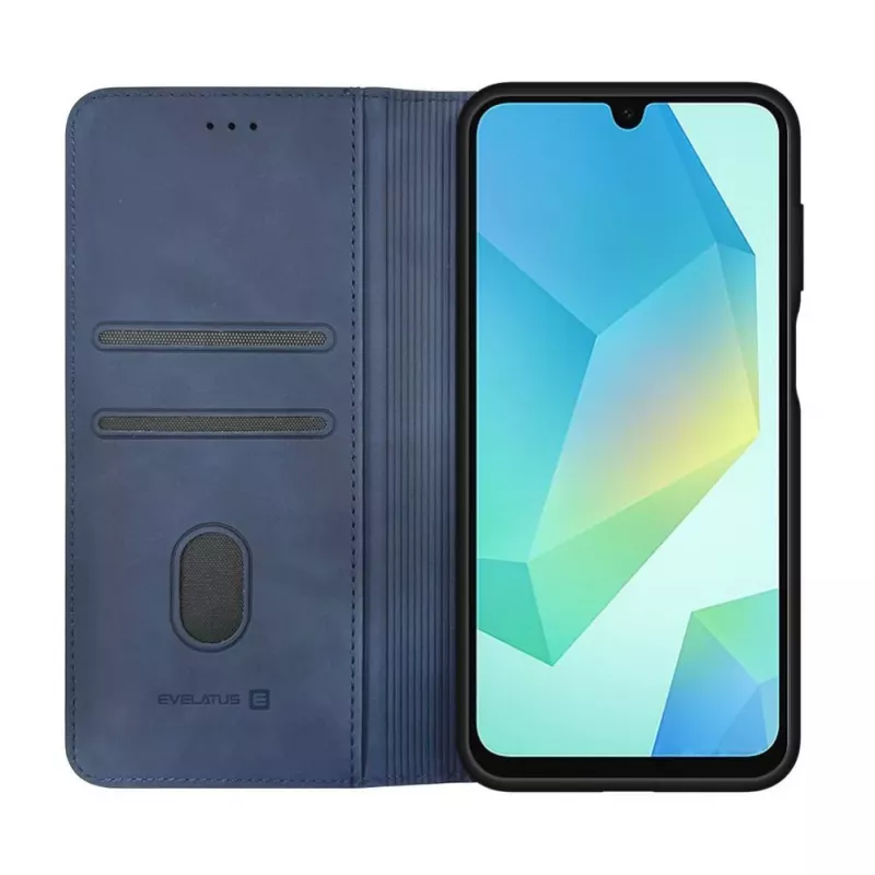 Evelatus Samsung Galaxy A56 Funda tipo libro azul oscuro