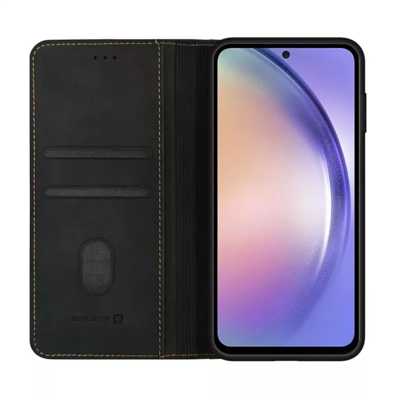 Evelatus Samsung Galaxy A54 Funda tipo libro Folio negra